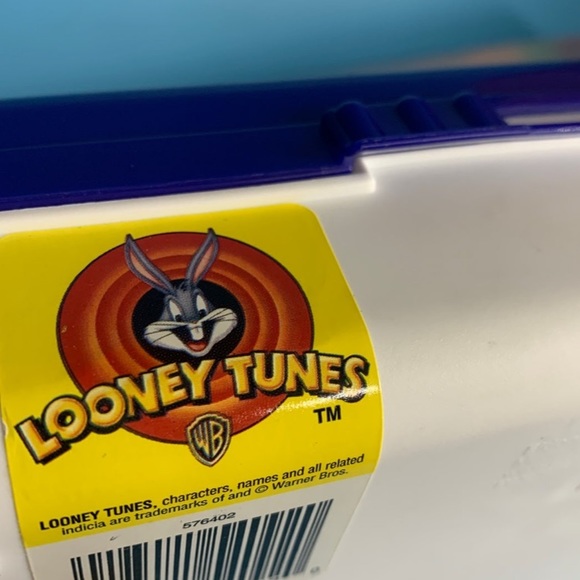 Vintage new Pencil box Spacemaker Bugs Bunny blue - Picture 4 of 9